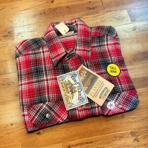 Vintage Five Brother Flannel Brawny Extra Heavyweight Plaid Shirt Size L Tallman